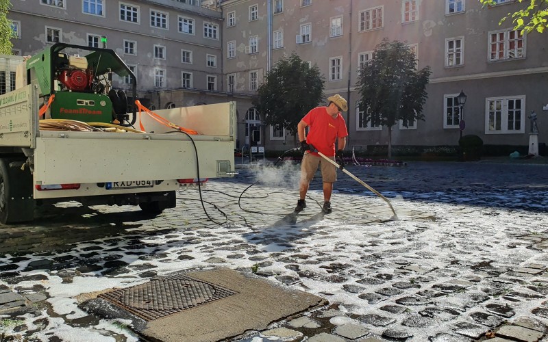 Foamstream – vegyszermentes gyomirtás és nagynyomású forróvizes mosás