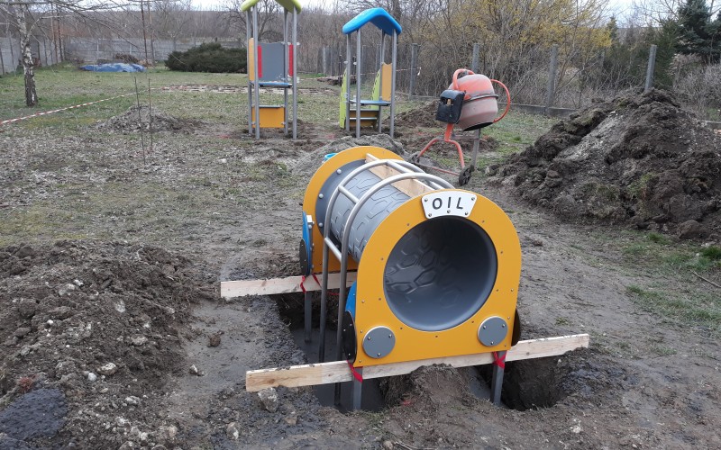 Az alagutak kedvelt elemei a játszótereknek