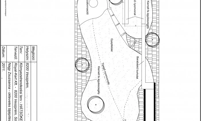 Veszprém - Hosszú kert meanderező növényágyakkal_0