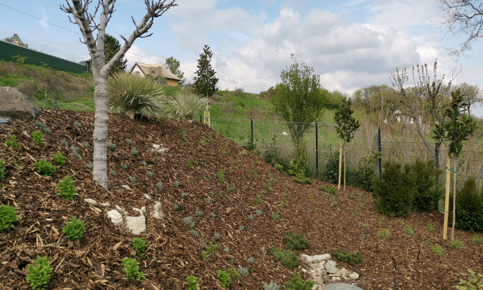 Kert a lejtők ölelésében – Tihanyi magánkert