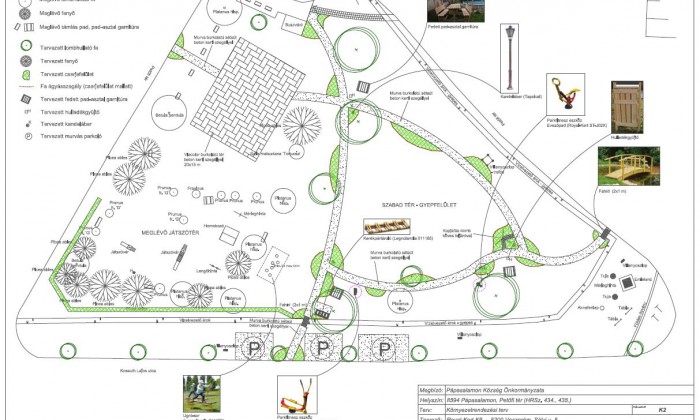 Pápasalamon Petőfi tér - Településközponti park