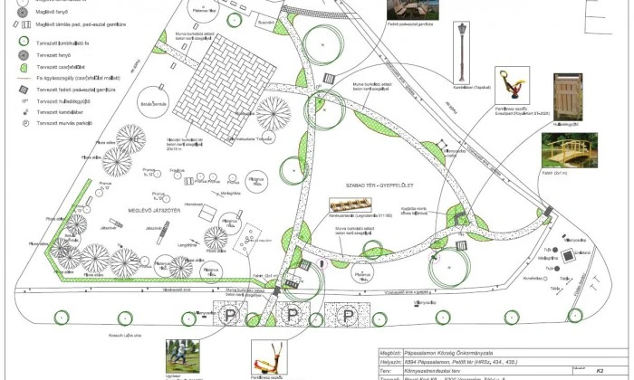 Pápasalamon Petőfi tér - Településközponti park